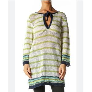 Tommy Bahama Boho Striped Linen Tunic Shift Dress Size XS